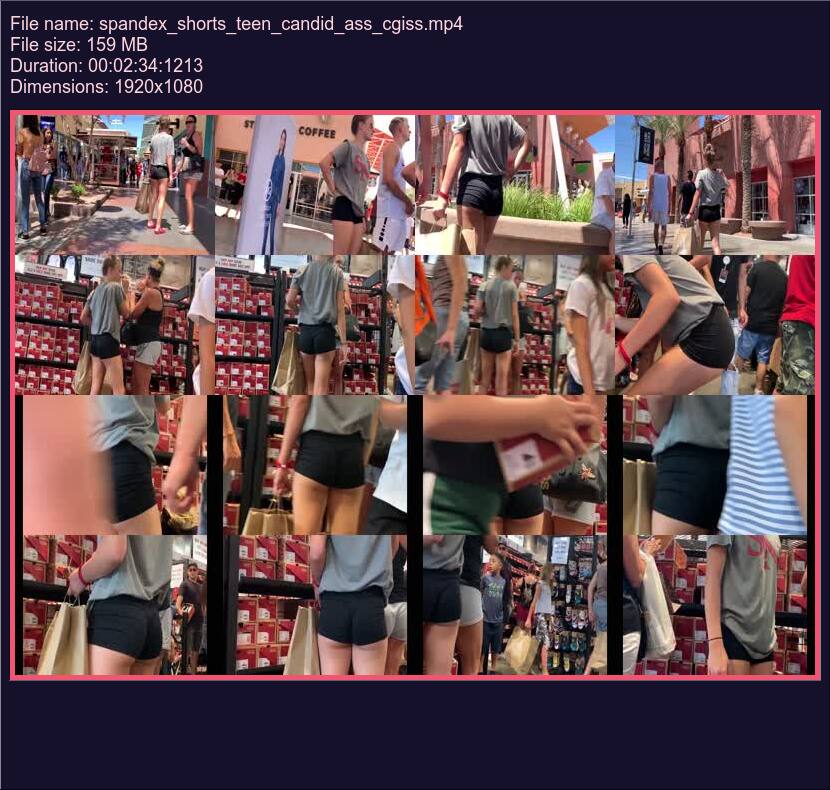 Spandex Shorts Teen Candid Ass CandidGirlz Premium Collection