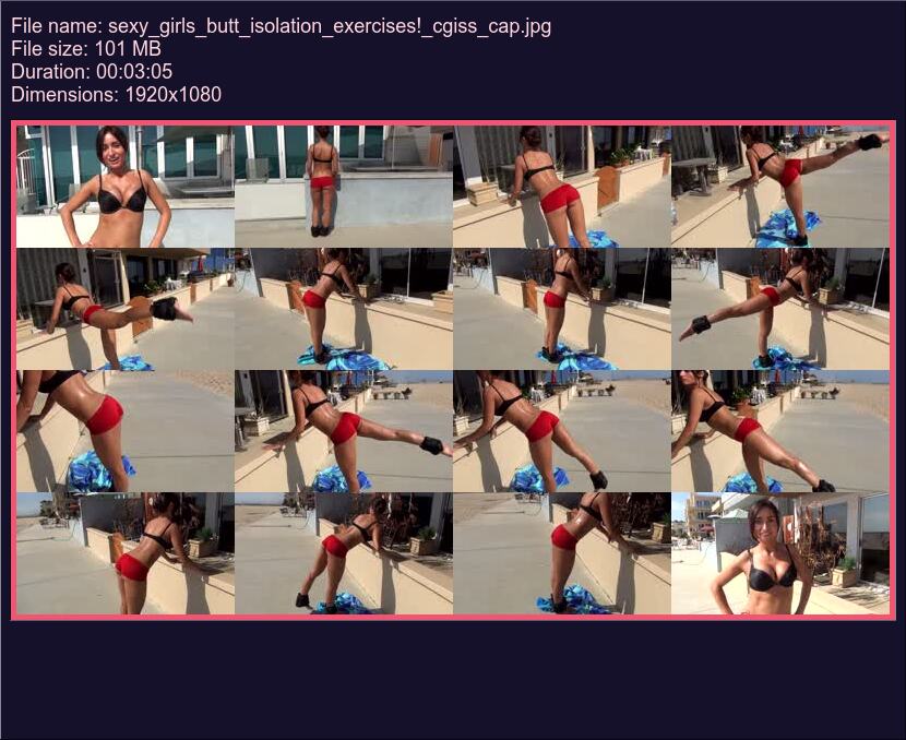 Sexy Girls Butt Isolation Exercises