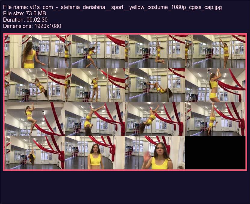 Yt 1 S Com Stefania Deriabina Sport Yellow Costume 1080 P