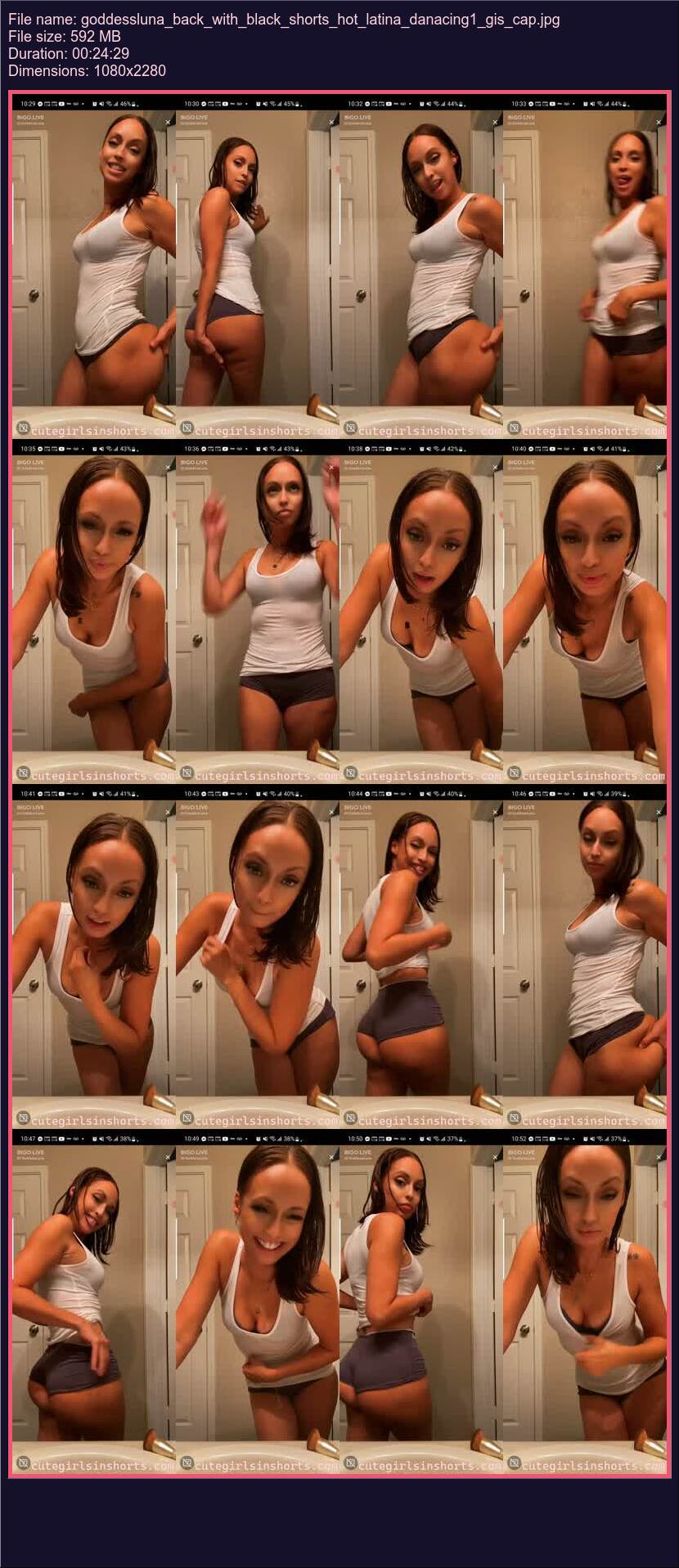 Goddessluna Back With Black Shorts Hot Latina Danacing 1