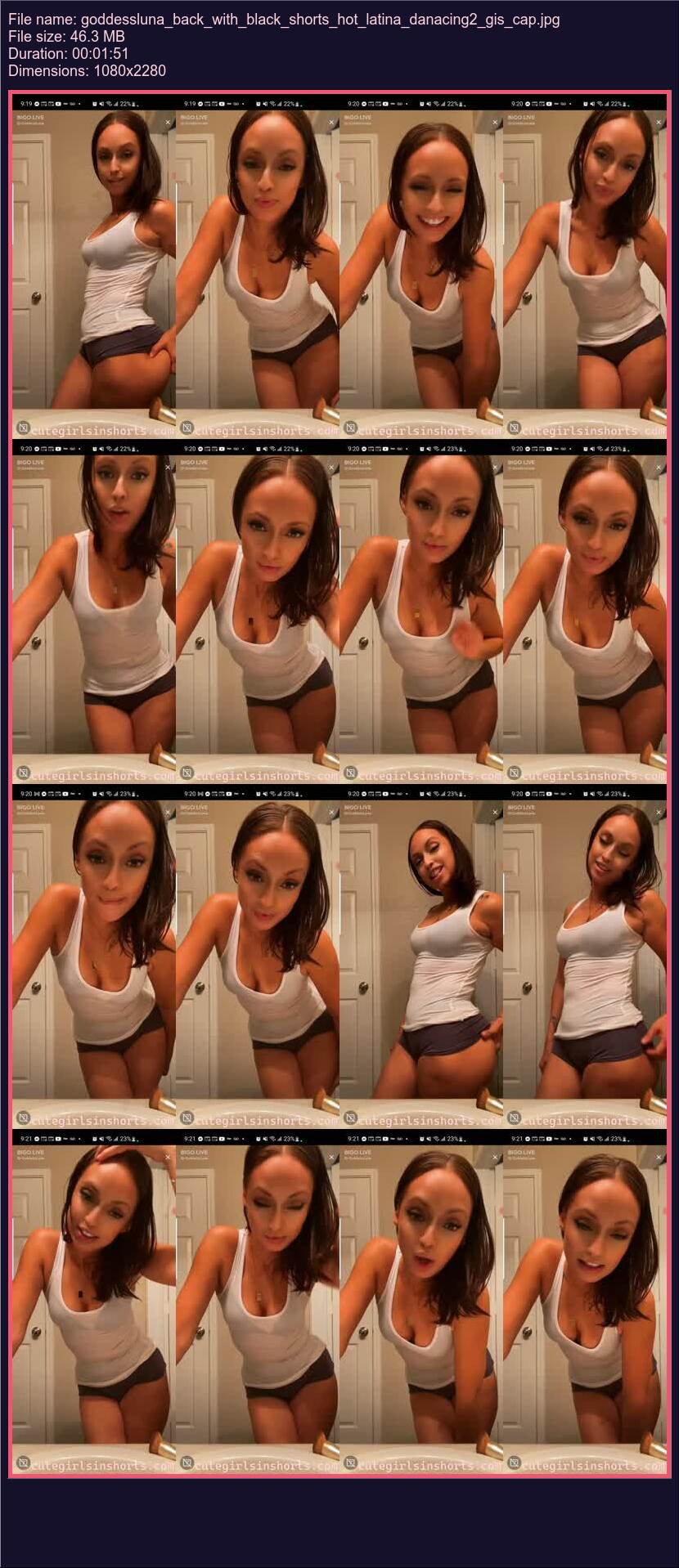 Goddessluna Back With Black Shorts Hot Latina Danacing 2