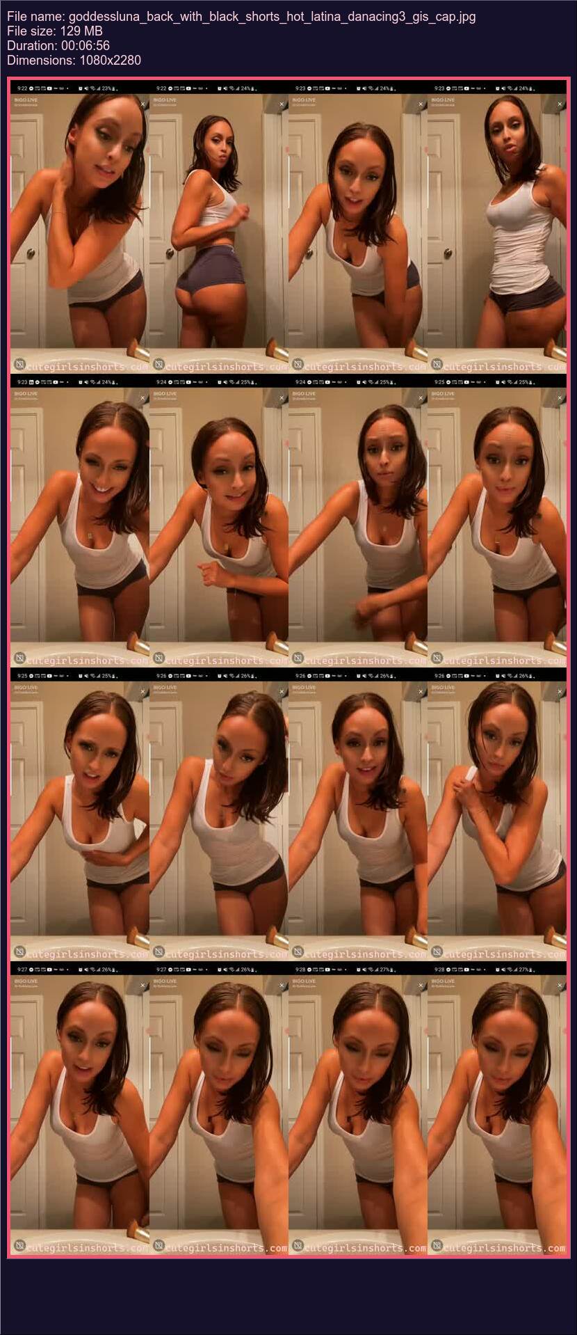 Goddessluna Back With Black Shorts Hot Latina Danacing 3