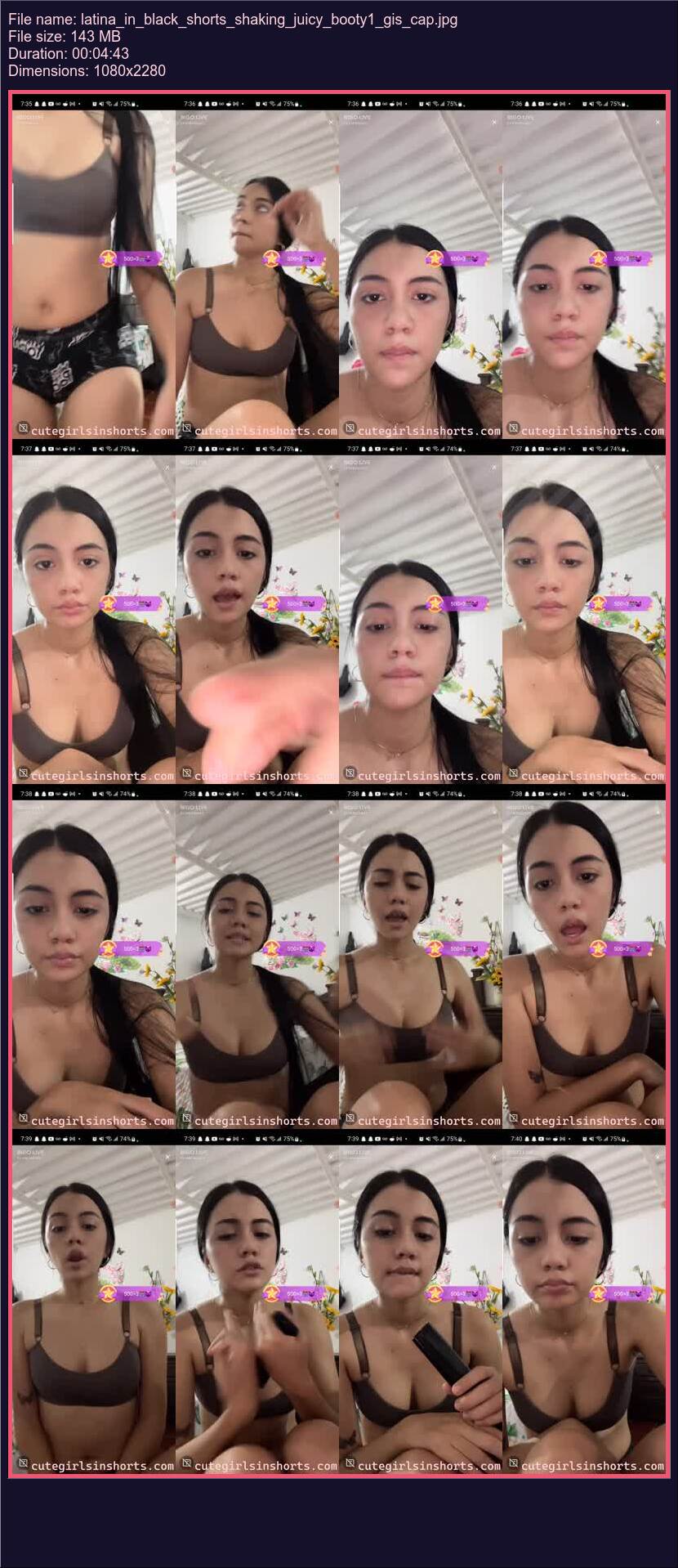 Latina In Black Shorts Shaking Juicy Booty 1