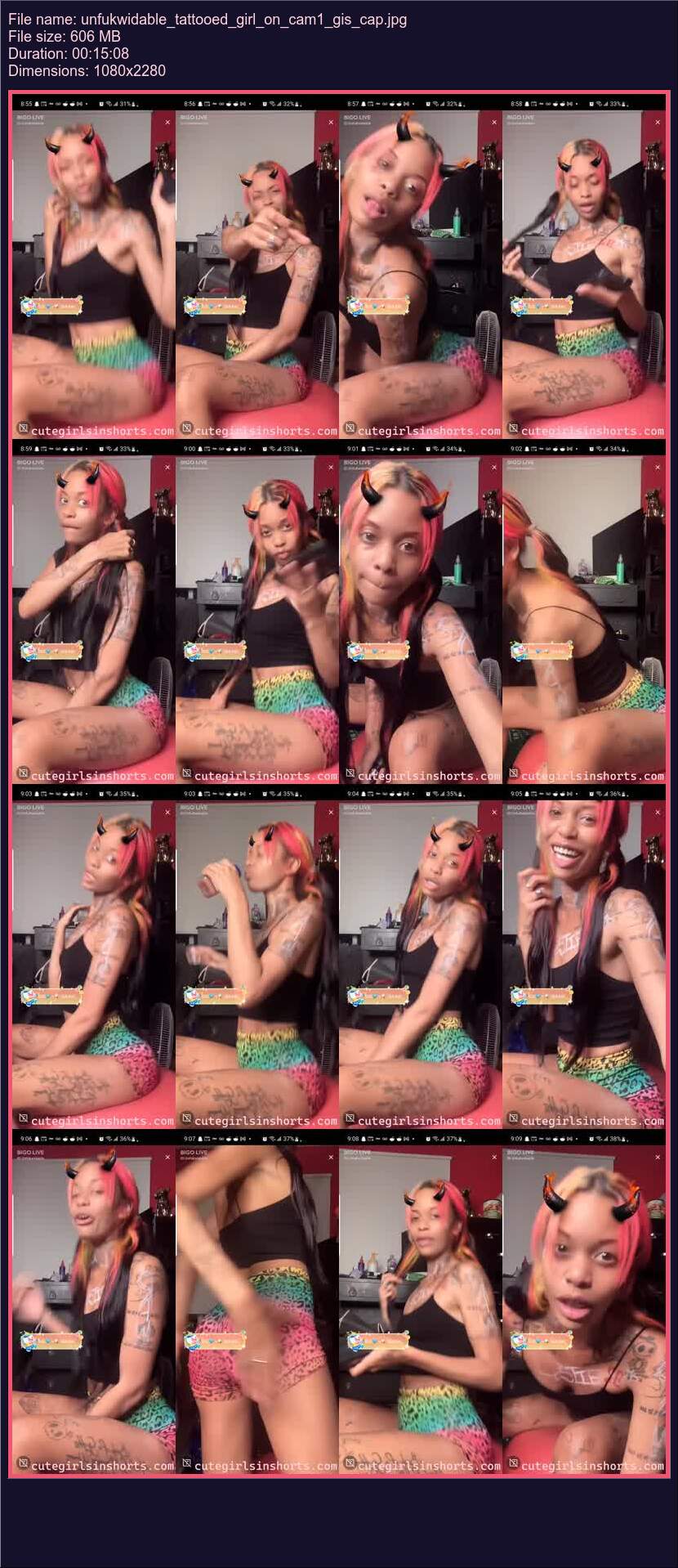 Unfukwidable Tattooed Girl On Cam 1