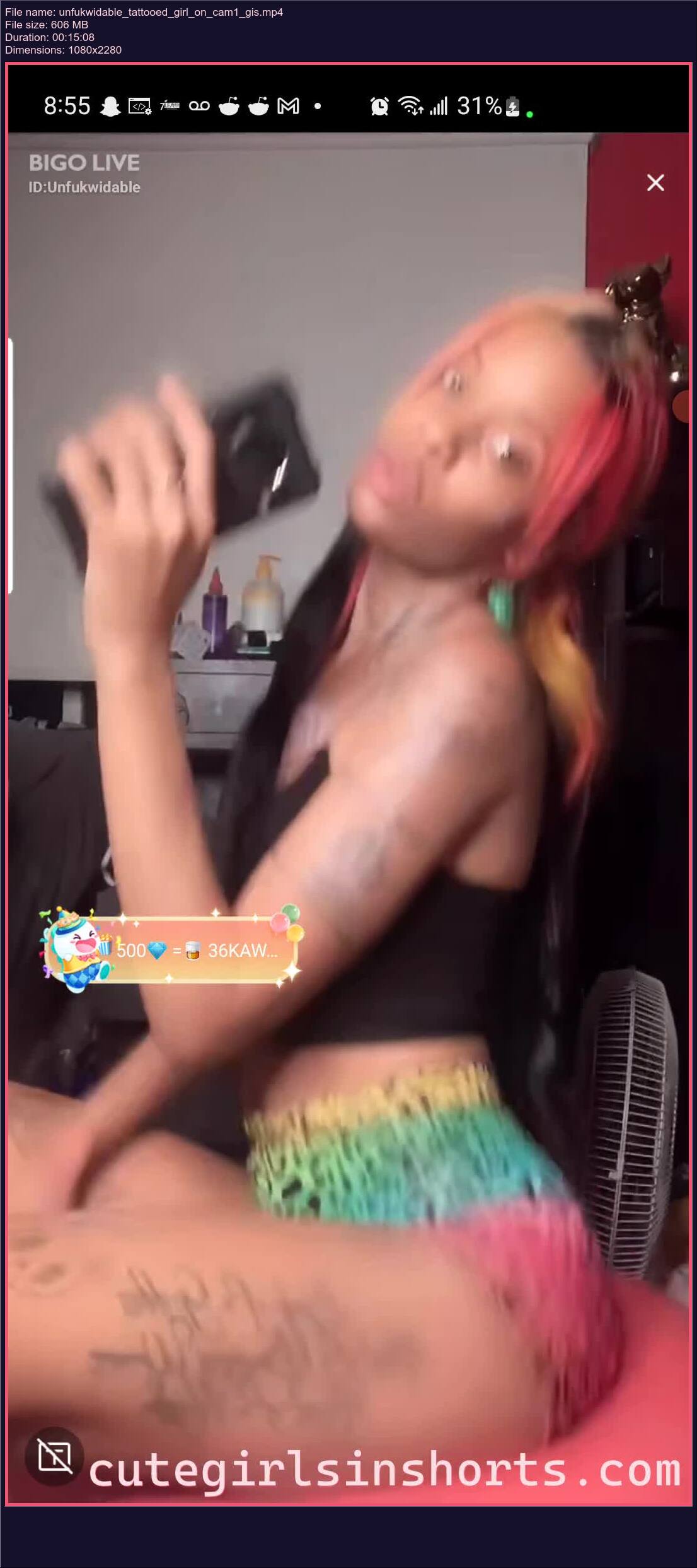 Unfukwidable Tattooed Girl On Cam 1