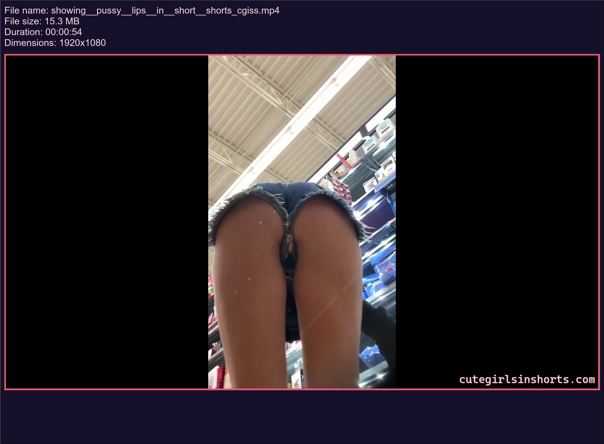 Showing Pussy Lips In Short Shorts