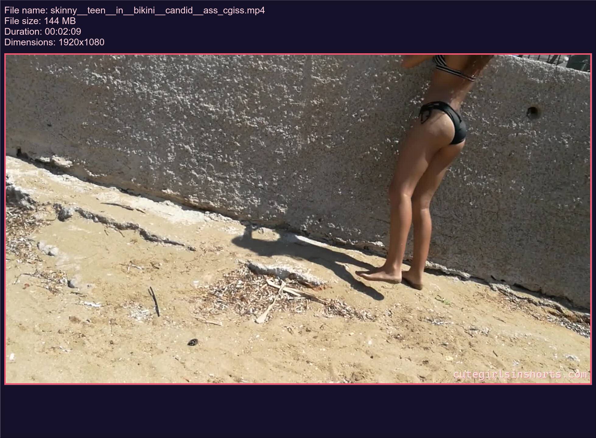 Skinny Teen In Bikini Candid Ass