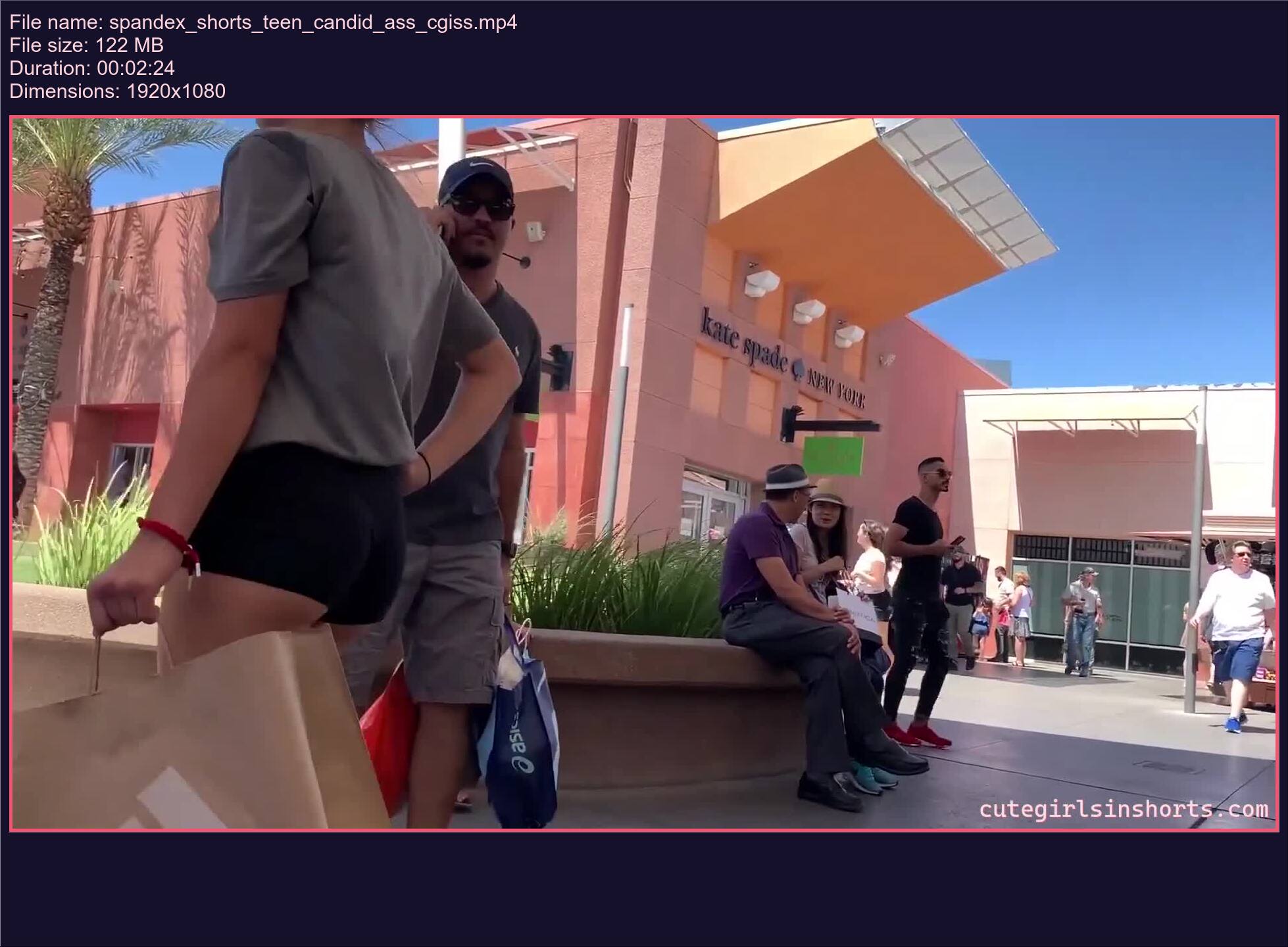 Spandex Shorts Teen Candid Ass