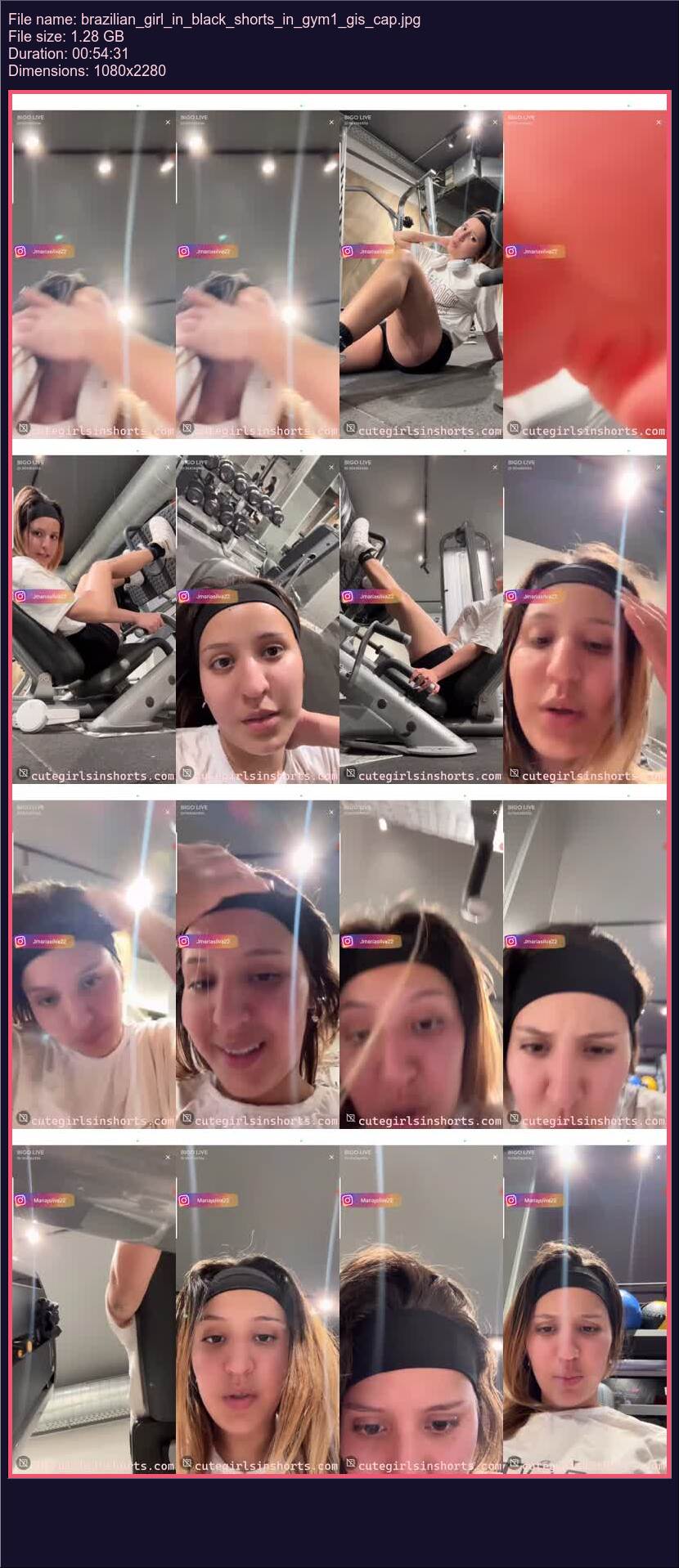 Brazilian Girl In Black Shorts In Gym 1