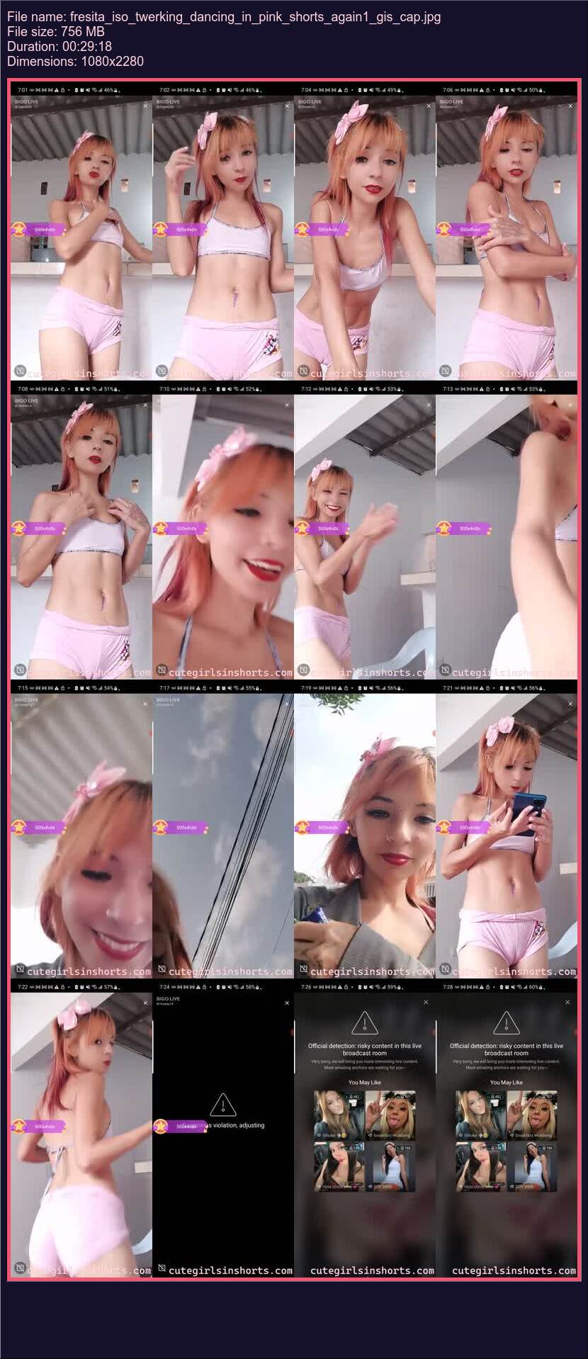 Fresita Iso Twerking Dancing In Pink Shorts Again 1