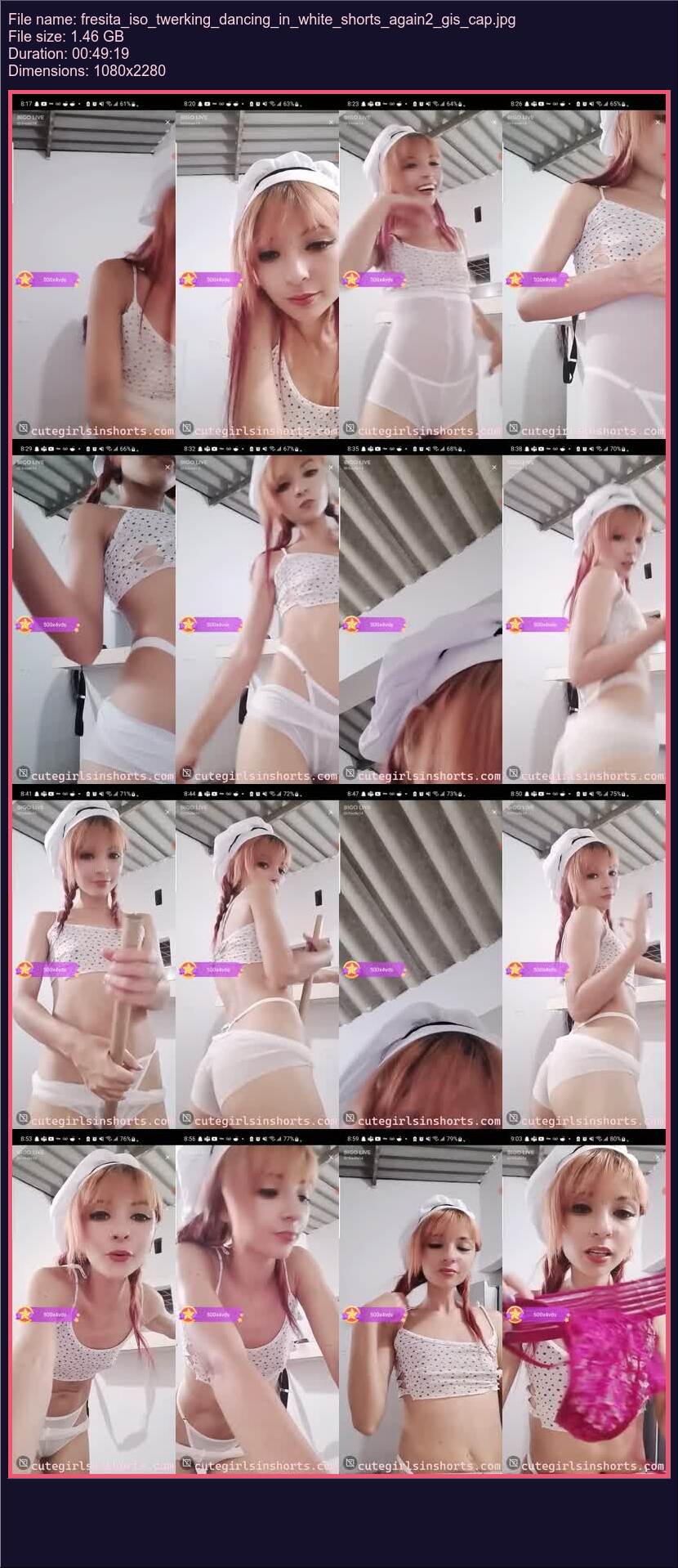 Fresita Iso Twerking Dancing In White Shorts Again 2