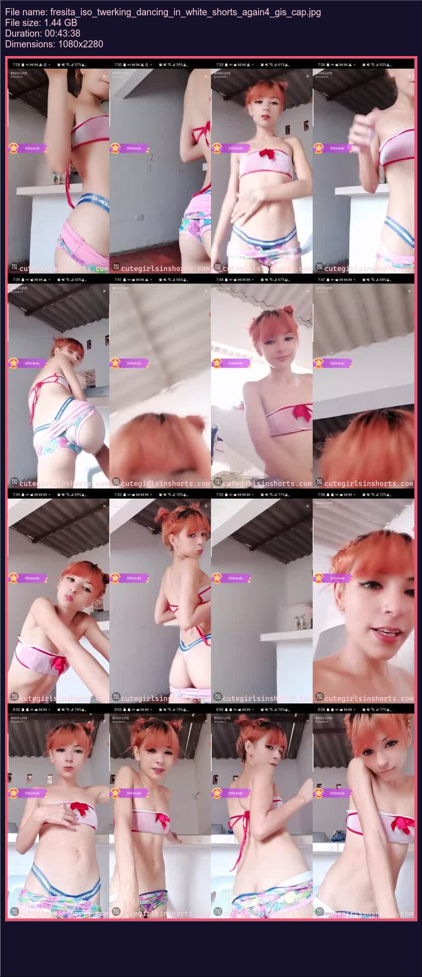 Fresita Iso Twerking Dancing In White Shorts Again 4