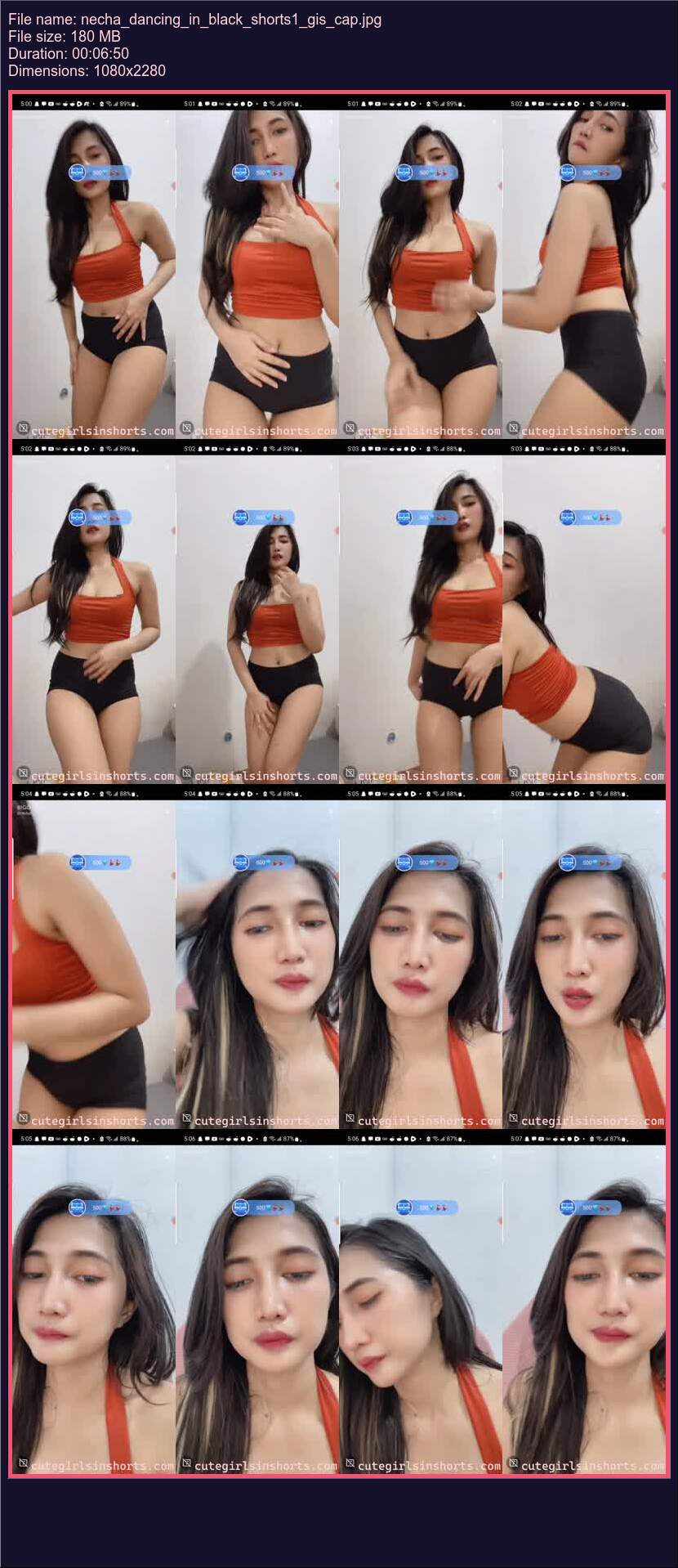 Necha Dancing In Black Shorts 1