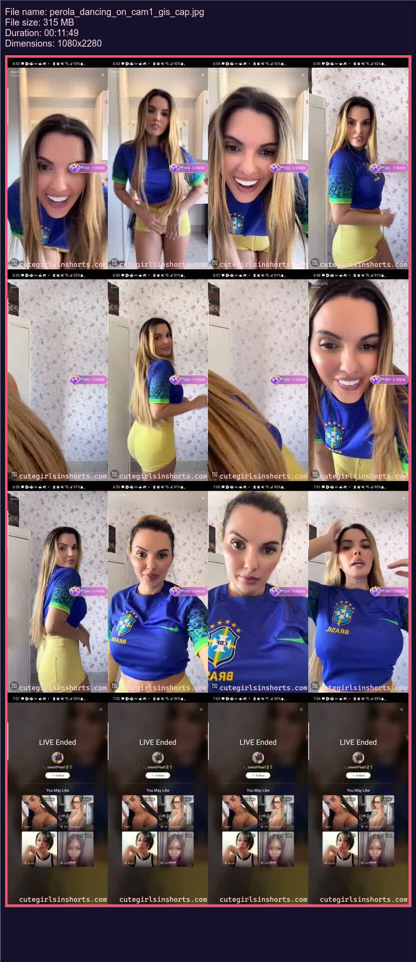 Perola Dancing On Cam 1