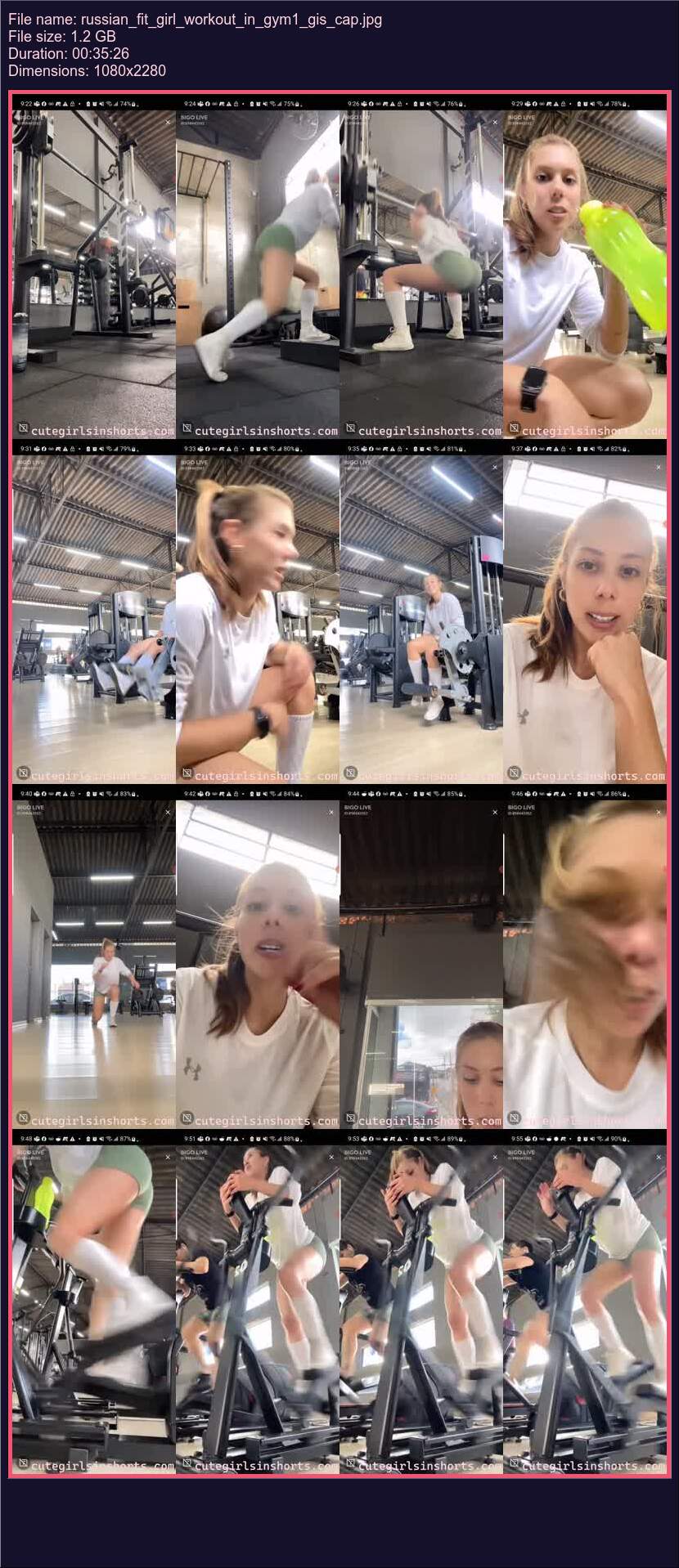 Russian Fit Girl Workout In Gym 1