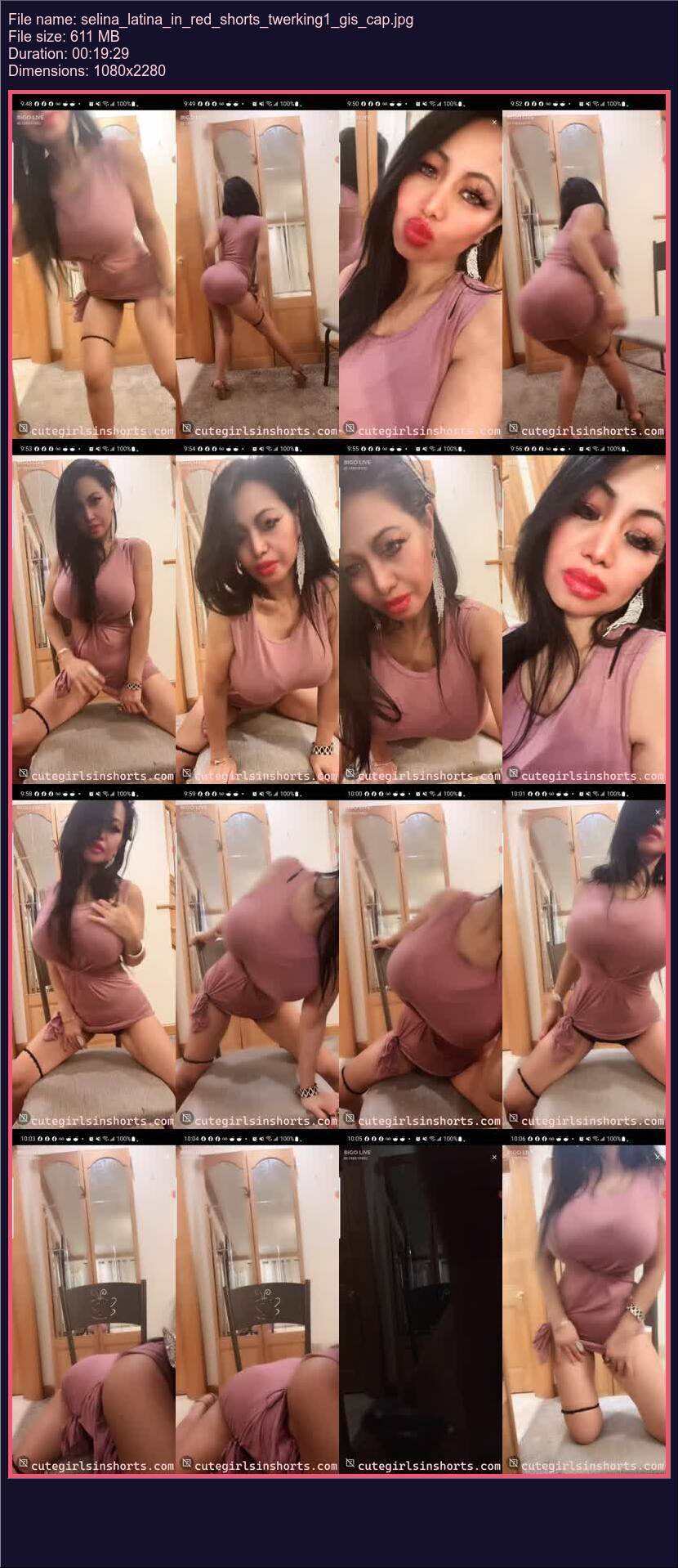 Selina Latina In Red Shorts Twerking 1