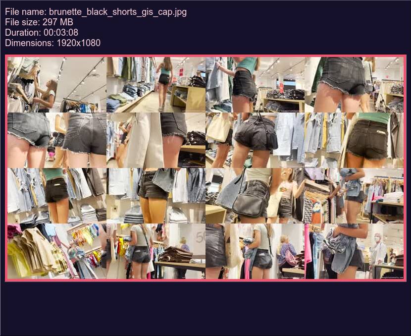 brunette_black_shorts_gis