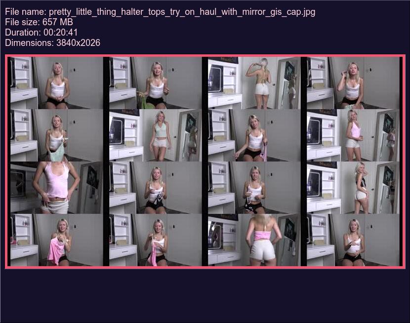 Pretty Little Thing Halter Tops Try On Haul With Mirror