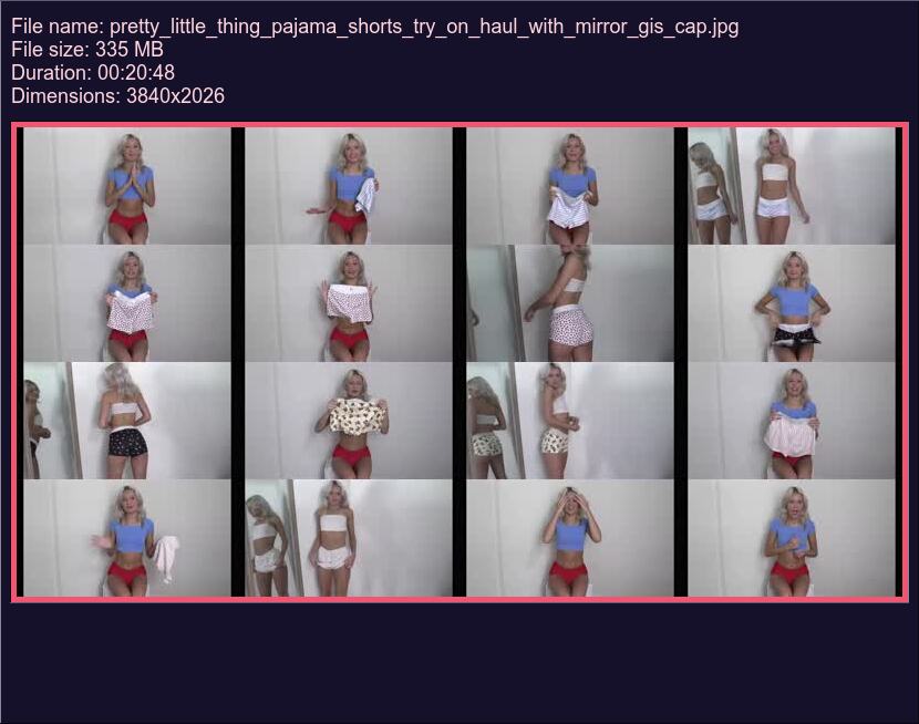 Pretty Little Thing Pajama Shorts Try On Haul With Mirror