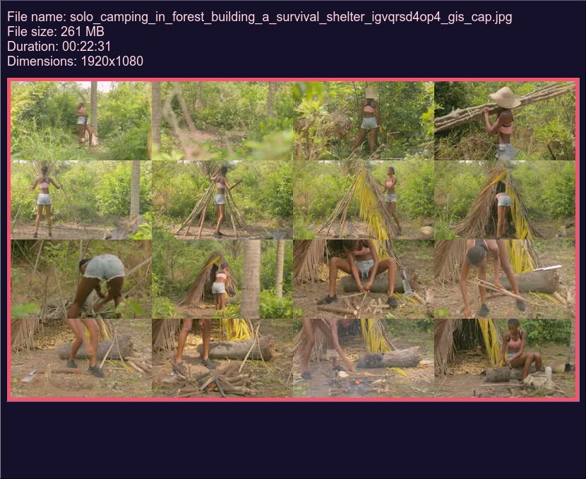 Solo Camping In Forest Building A Survival Shelter Igvqrsd 4 Op 4