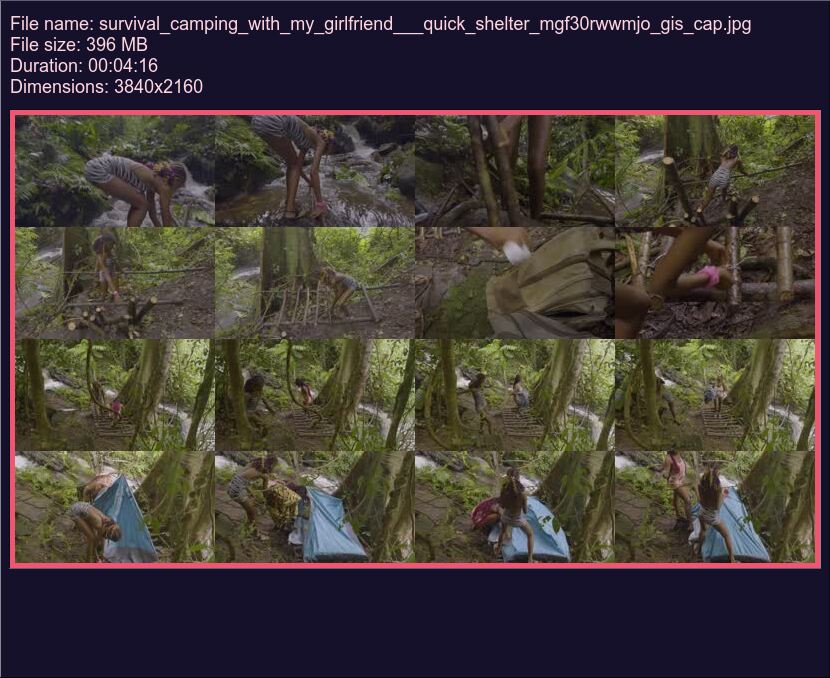 Survival Camping With My Girlfriend Quick Shelter Mgf 30 Rwwmjo