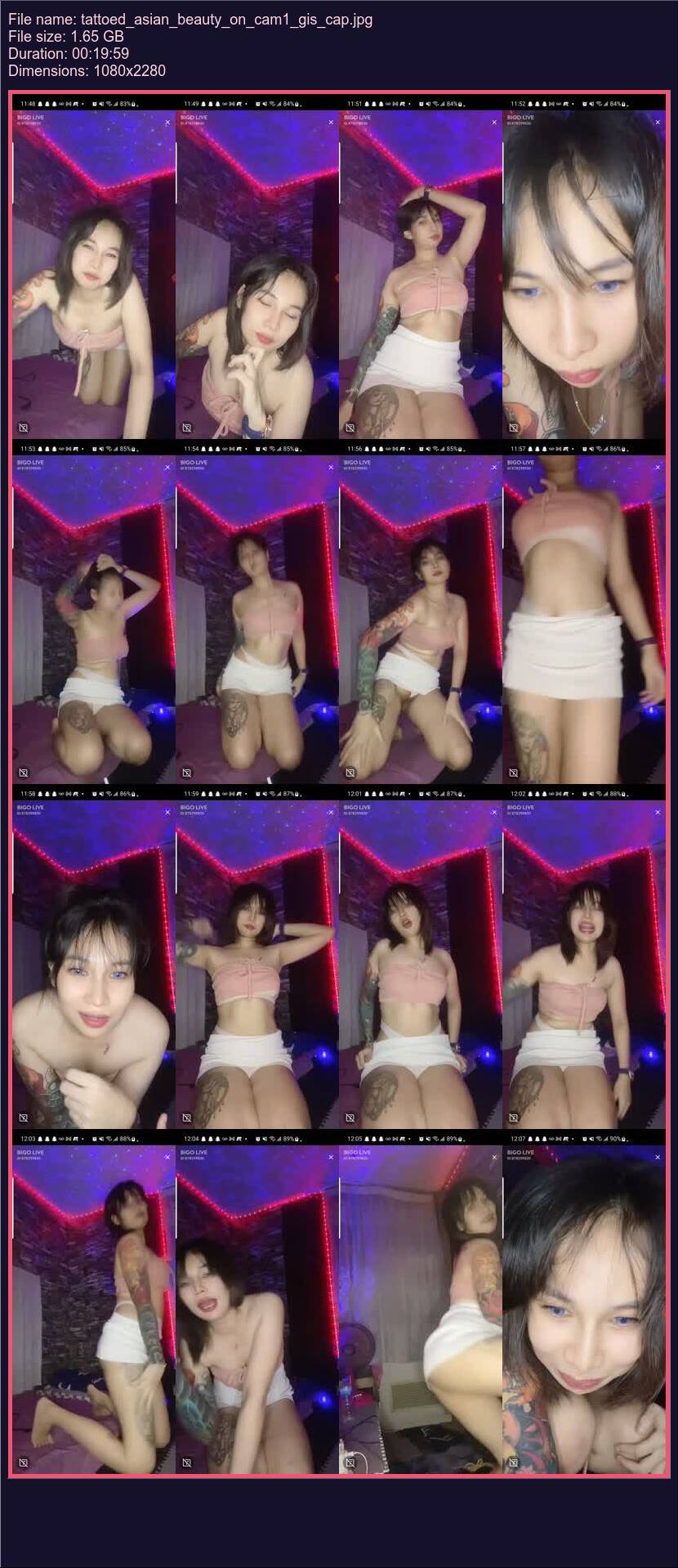 Tattoed Asian Beauty On Cam 1