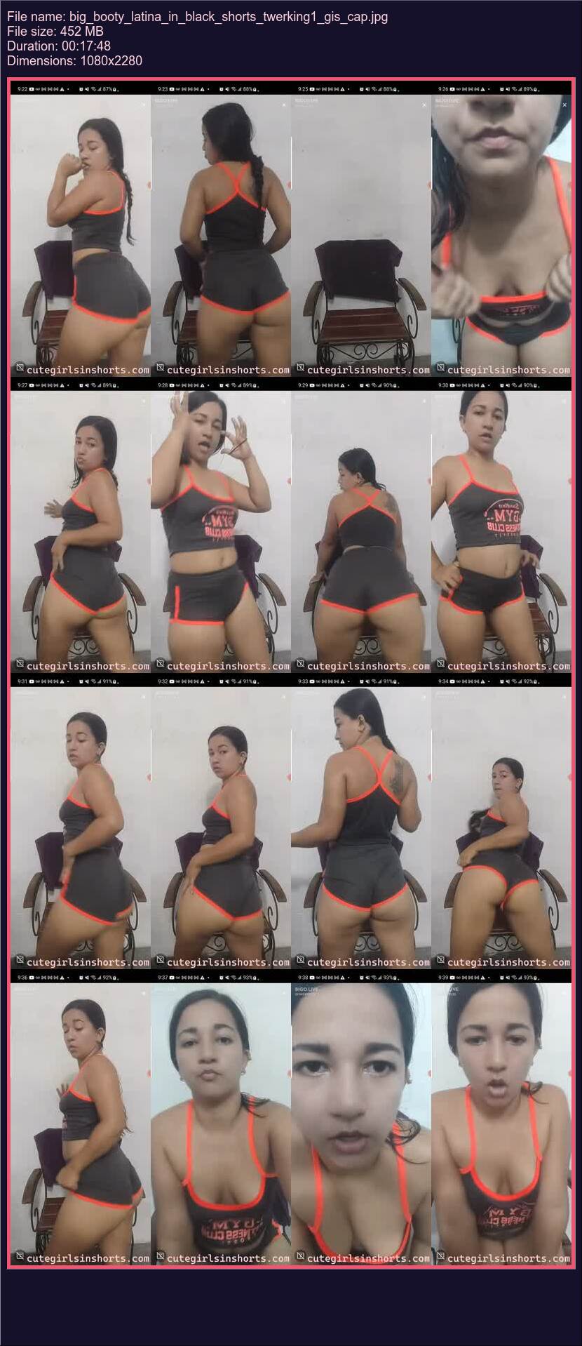 Big Booty Latina In Black Shorts Twerking 1