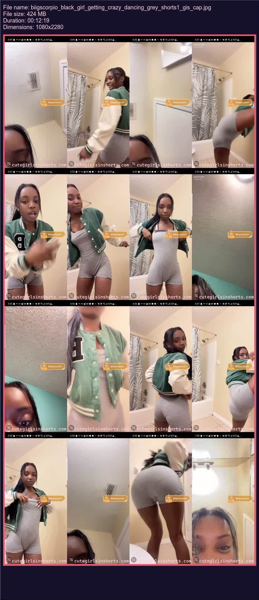 Biigscorpio Black Girl Getting Crazy Dancing Grey Shorts 1