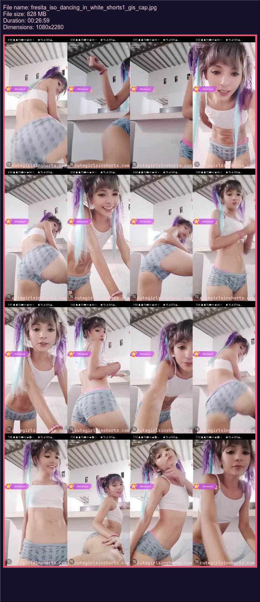 Fresita Iso Dancing In White Shorts 1