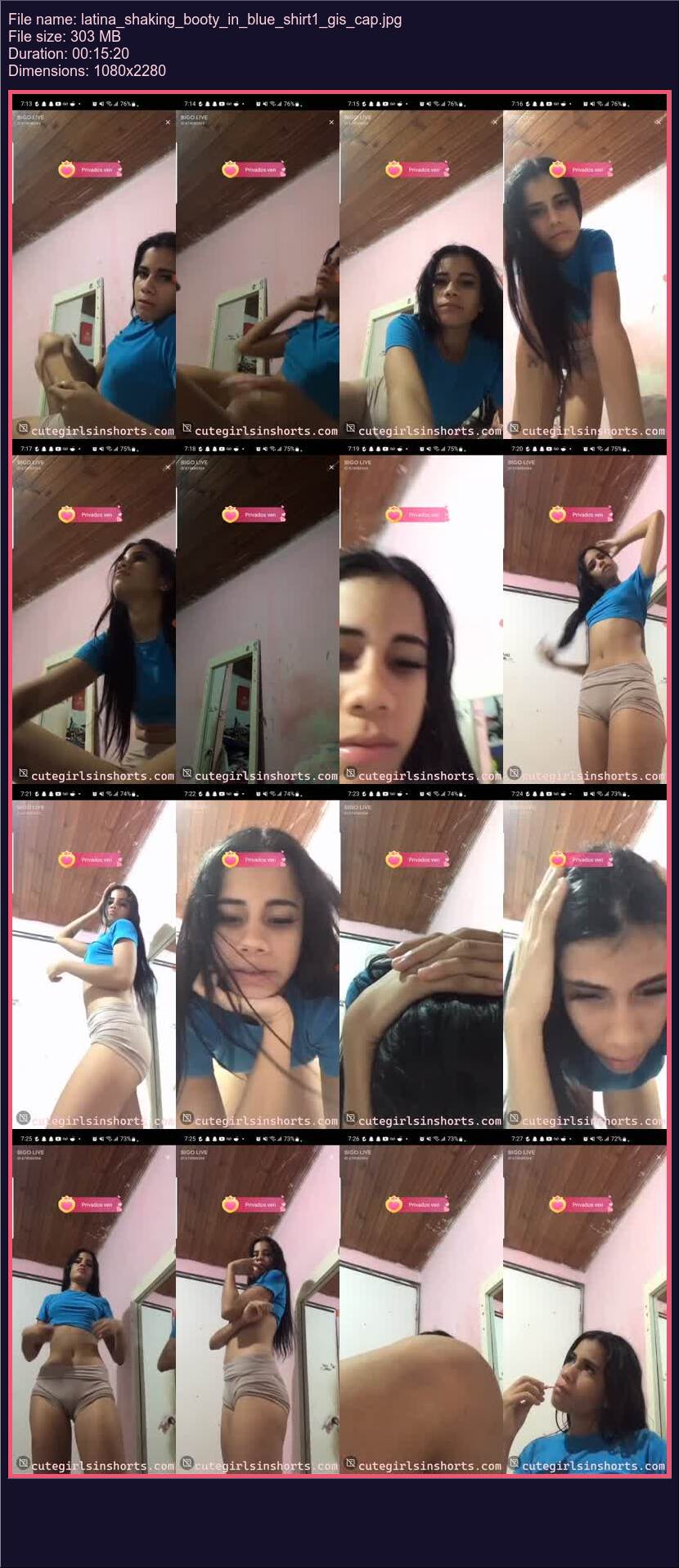 Latina Shaking Booty In Blue Shirt 1