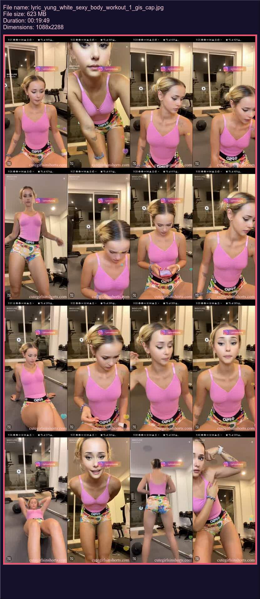 Lyric Yung White Sexy Body Workout 1