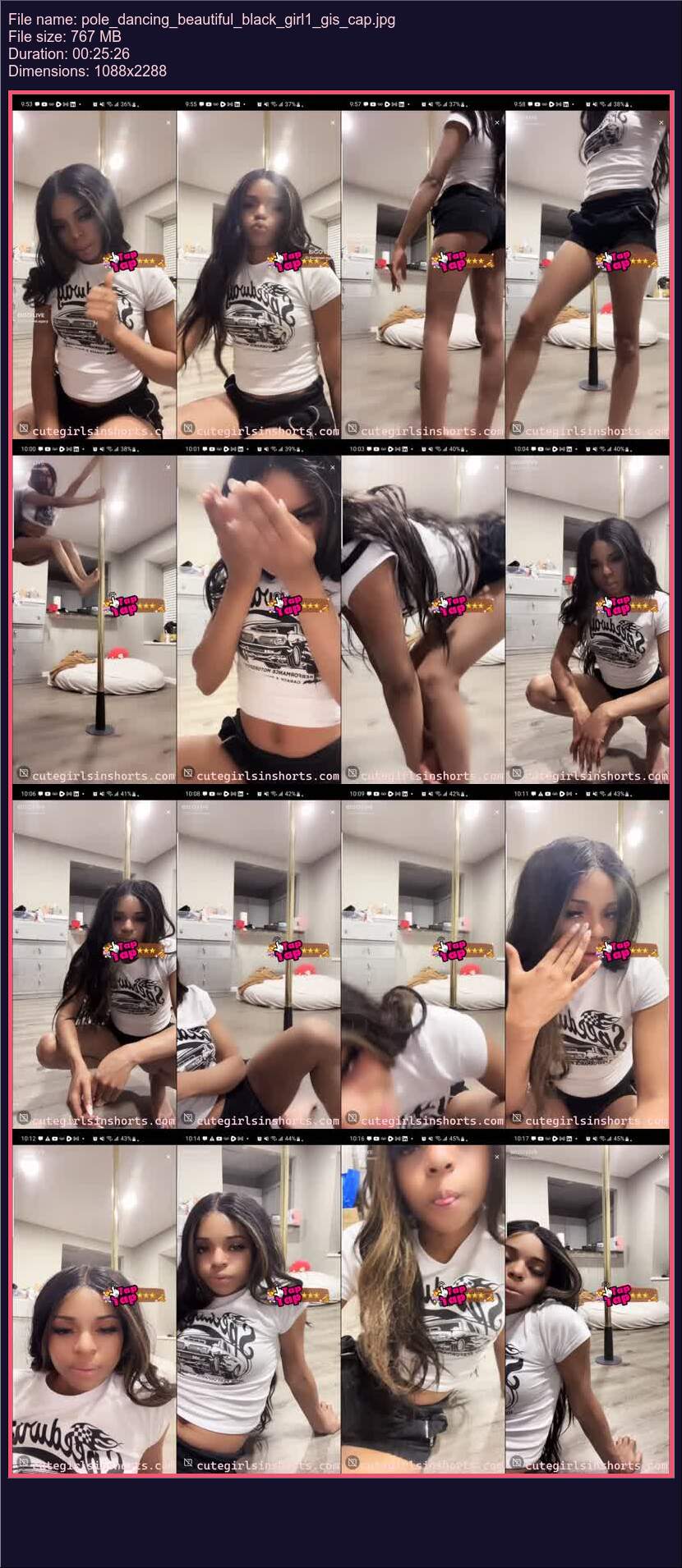 Pole Dancing Beautiful Black Girl 1