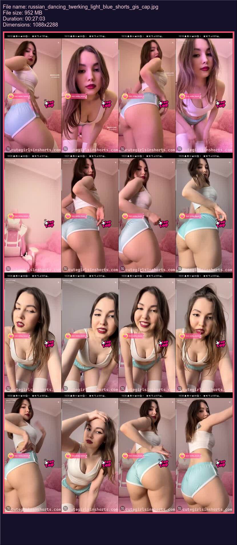 Russian Dancing Twerking Light Blue Shorts