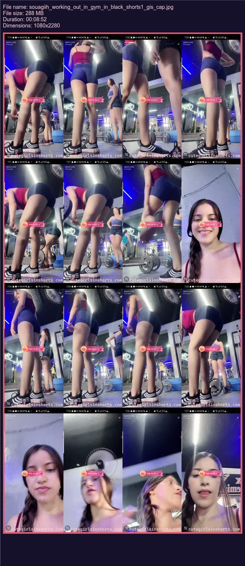 Souagiih Working Out In Gym In Black Shorts 1