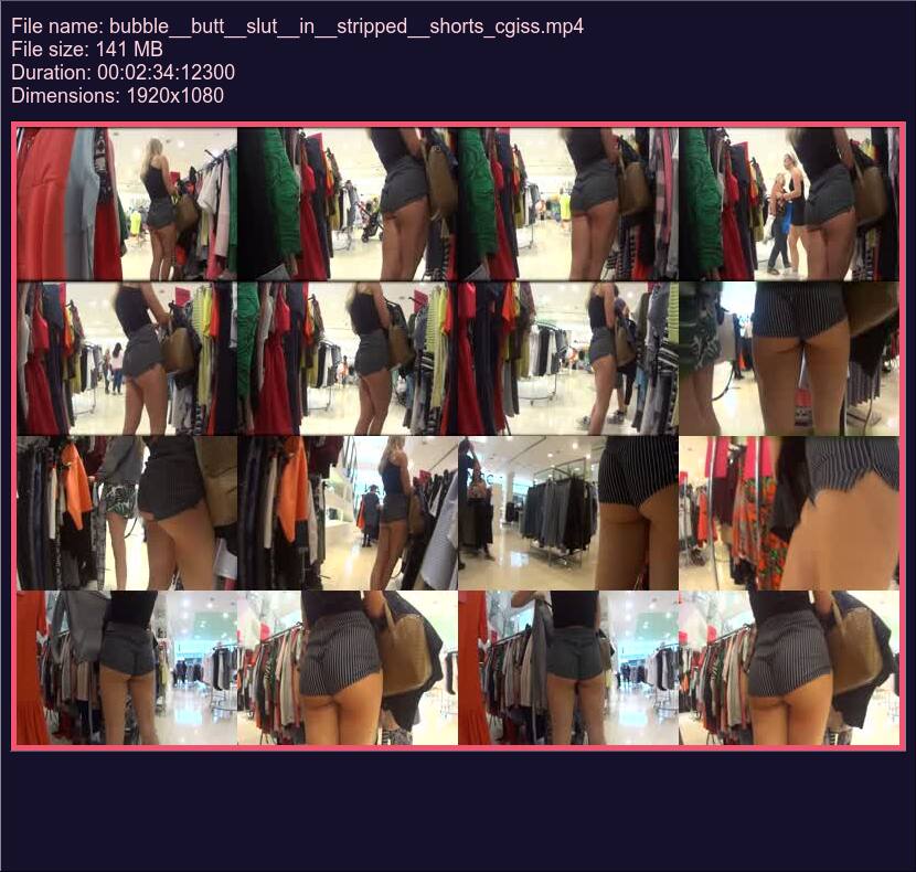 bubble__butt__slut__in__stripped__shorts_cgiss