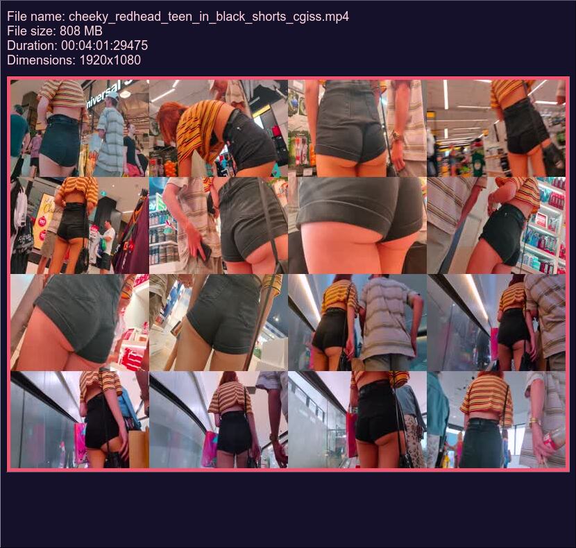 cheeky_redhead_teen_in_black_shorts_cgiss