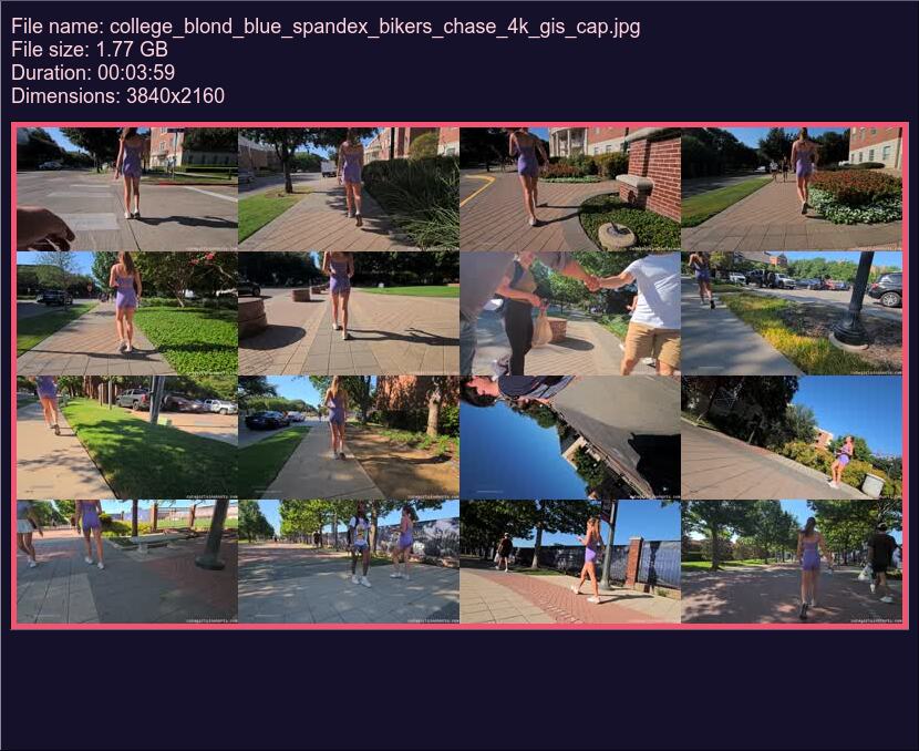 college_blond_blue_spandex_bikers_chase_4k_gis
