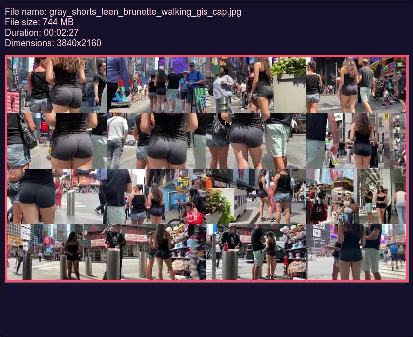 gray_shorts_teen_brunette_walking_gis