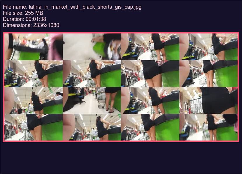 Latina In Market With Black Shorts