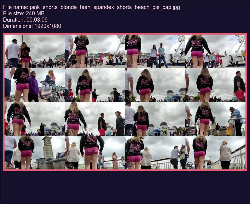 pink_shorts_blonde_teen_spandex_shorts_beach_gis