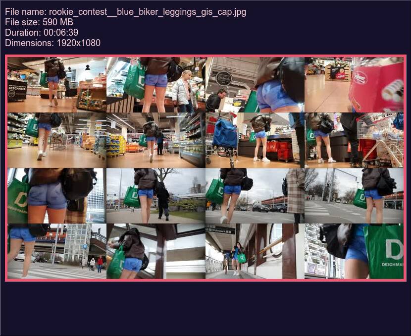 Rookie Contest Blue Biker Leggings