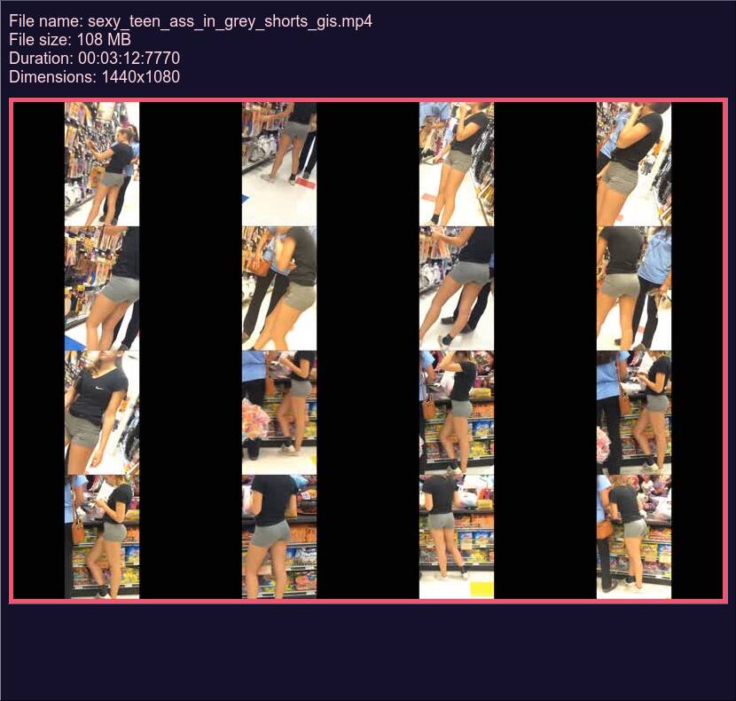 Sexy Teen Ass In Grey Shorts