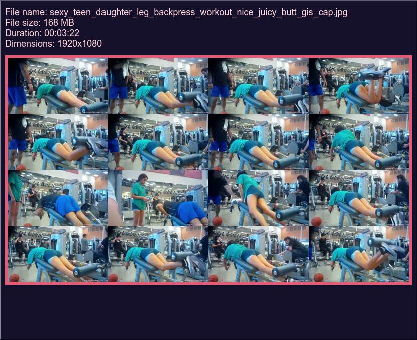 sexy_teen_daughter_leg_backpress_workout_nice_juicy_butt_gis