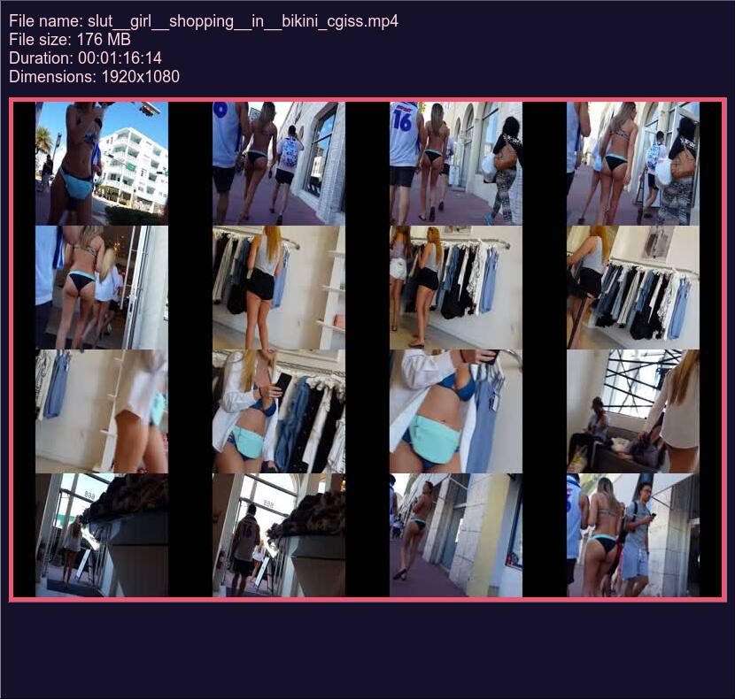 Slut Girl Shopping In Bikini