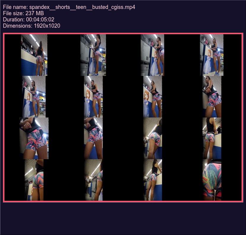 Spandex Shorts Teen Busted