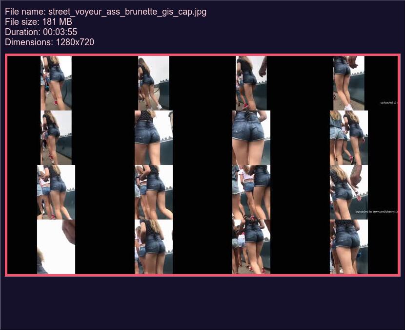 Street Voyeur Ass Brunette