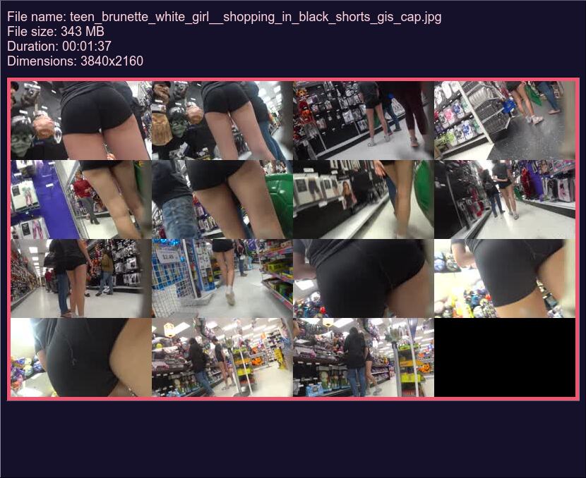 teen_brunette_white_girl__shopping_in_black_shorts_gis