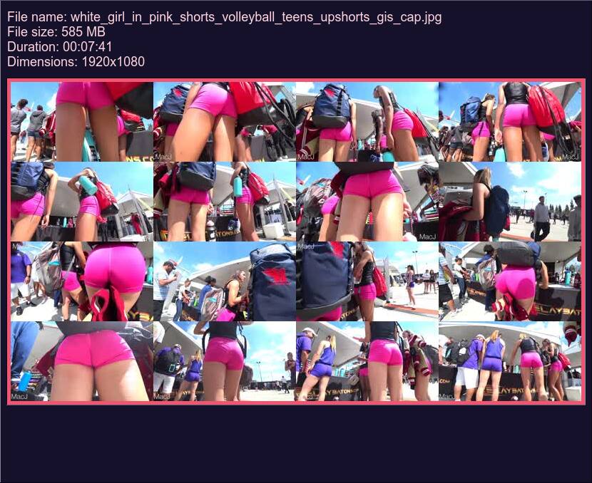 white_girl_in_pink_shorts_volleyball_teens_upshorts_gis