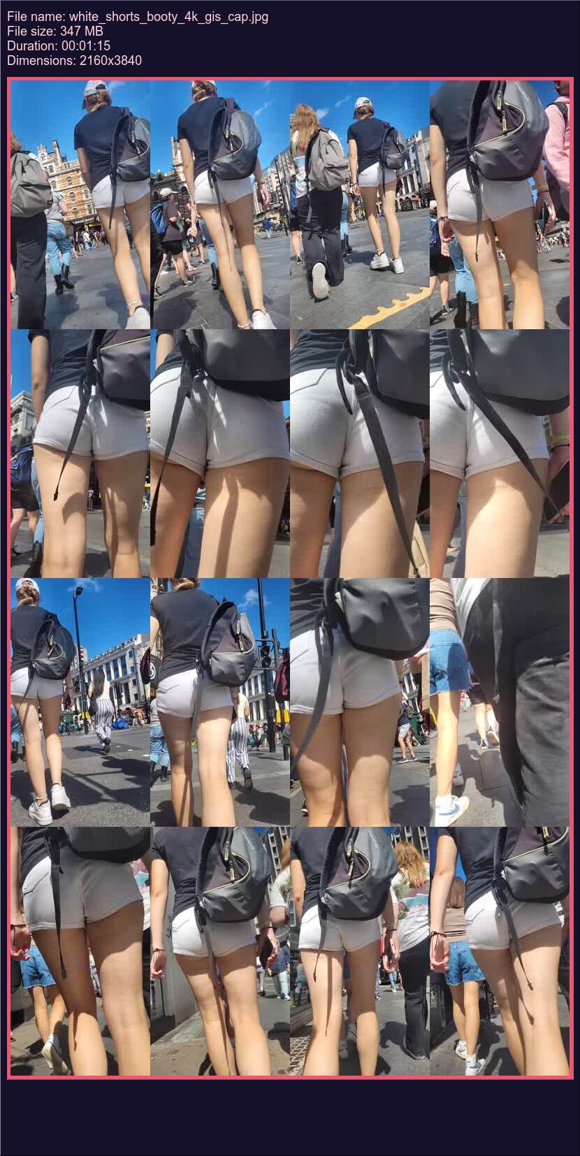 White Shorts Booty 4 K