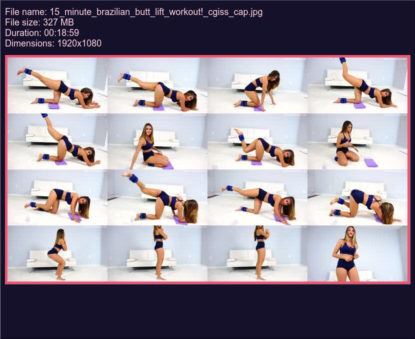 15 Minute Brazilian Butt Lift Workout